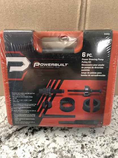 Powerbuilt 948002 Power Steering Pump Pulley Kit 6PC