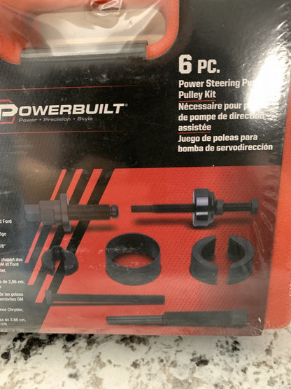 Powerbuilt 948002 Power Steering Pump Pulley Kit 6PC