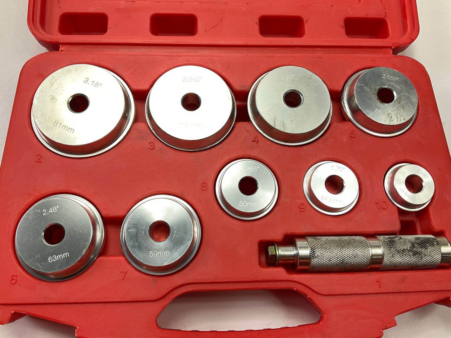 USED #2 - Powerbuilt 948004 Bearing Race And Seal Installer Tool Set