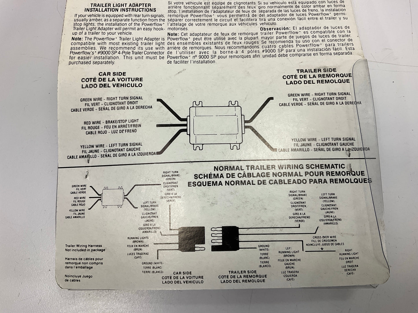Powerflow 9005 Trailer Light Converter, 5-Wire System To 4-Wire System Adapter