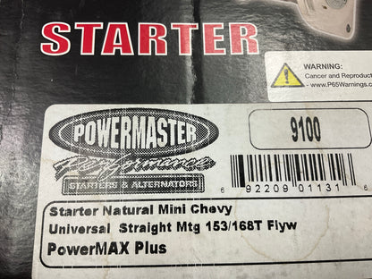 PowerMAX 9100 Starter 160 Ft. Lbs Small Block Chevy SBC With 168 Tooth Flywheel
