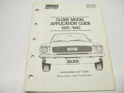 Powerpath TD86-101 OLDER MODEL APPLICATION GUIDE 1970-1940 39 Pages