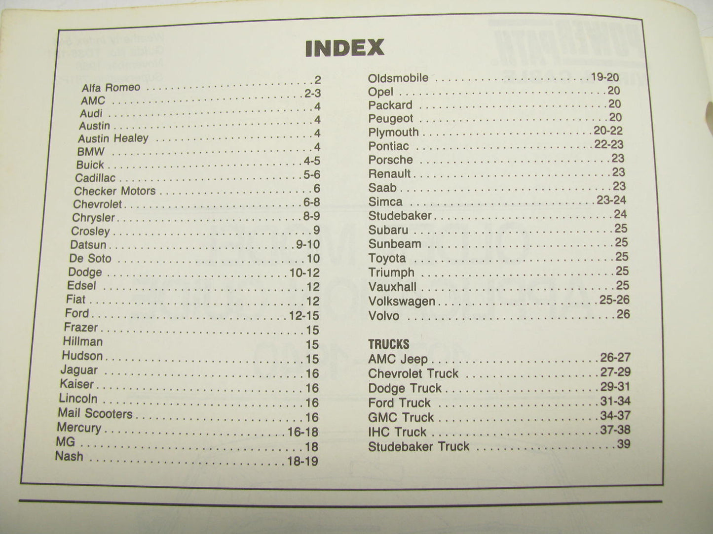 Powerpath TD86-101 OLDER MODEL APPLICATION GUIDE 1970-1940 39 Pages