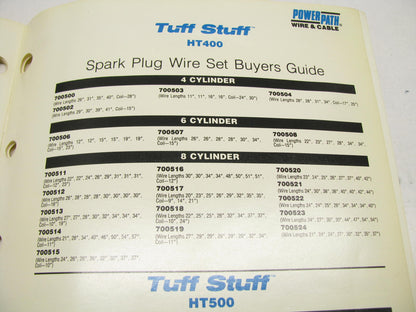 Powerpath TD89-47 Spark Plug Wire Set Catalog & Application Guide - 1989, 19 PGS