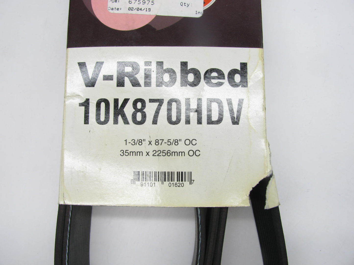 Powerproducts 10K870HDV Serpentine Belt - 1-3/8'' X 87-5/8'' - 10 Ribs