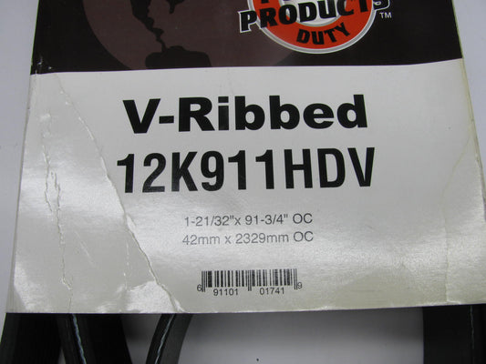 Powerproducts 12K911HDV Serpentine Belt - 1.647'' X 73.50'' - 12 Ribs