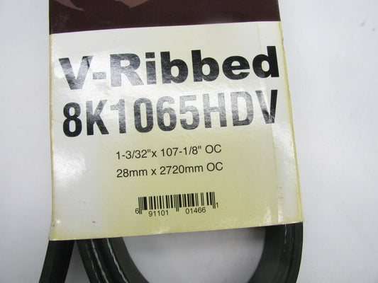Powerproducts 8K1065HDV Serpentine Belt - 1.12'' X 107.00'' - 8 Ribs