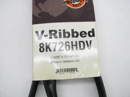Powerproducts 8K726HDV Serpentine Belt - 1.12'' X 73.25'' - 8 Ribs