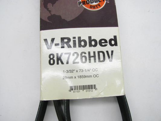 Powerproducts 8K726HDV Serpentine Belt - 1.12'' X 73.25'' - 8 Ribs