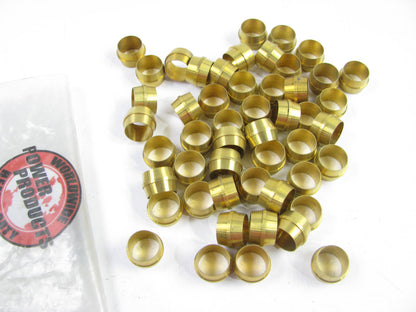 (50) Powerproducts N60-8 Brass Sleeves 1/2'' For Nylon Tubing