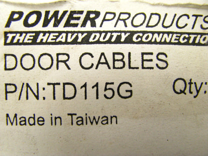 Todco TD115G 115'' Roll Up Door Cables, Pair, Galvanized