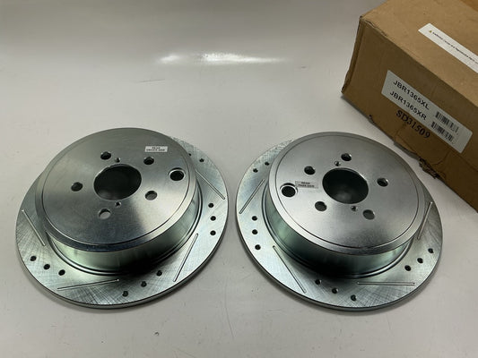 Powerstop JBR1365XPR Rear Performance Drilled & Slotted Brake Rotor Kit
