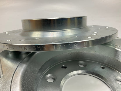 ROTORS ONLY - Powerstop K2451 Rear Slotted & Drilled Disc Brake Rotors