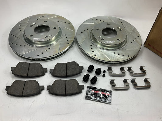 Powerstop K5377 Front Performance Brake Rotor Kit W/ Brake Pads