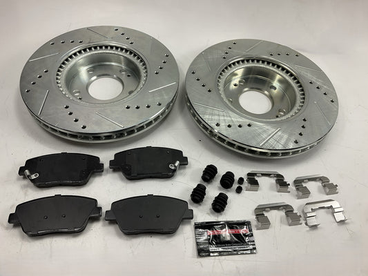 Powerstop K5377 Front Performance Brake Rotor Kit W/ Brake Pads