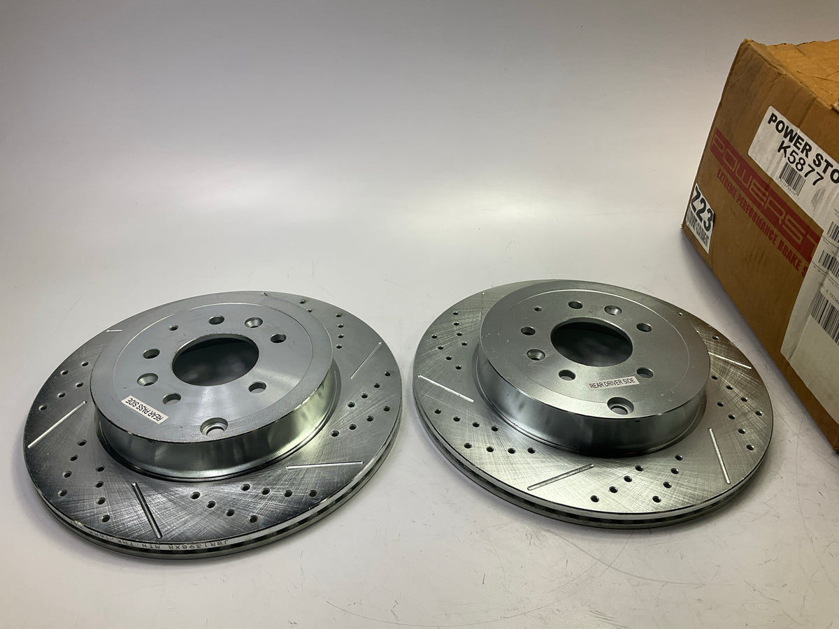 Powerstop K5877 Rear Performance Brake Rotor Pair - 2007-2015 Mazda CX-9