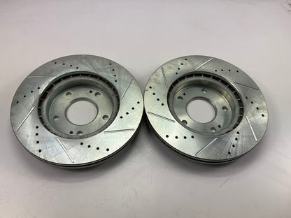 Powerstop K6503 Front Ceramic Brake Pad And Drilled & Slotted Rotor Kit