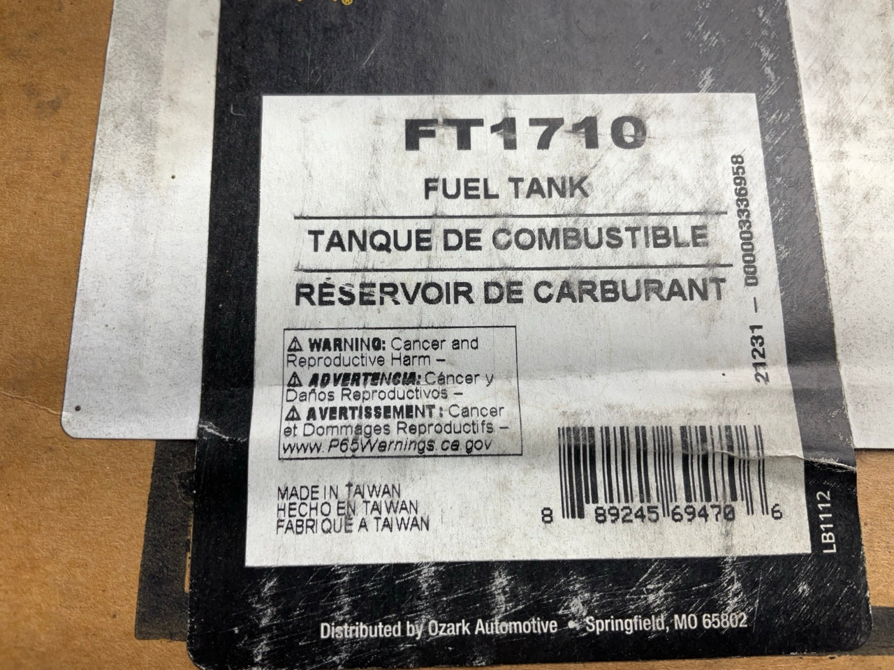 Precision FT1710 Fuel Gas Tank - 13 Gallons For 1993-1997 Toyota Corolla