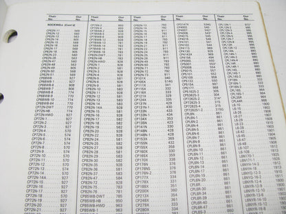 Precision IC89 U-JOINT Universal Joint INTERCHANGE / IDENTIFICATION GUIDE, 1989