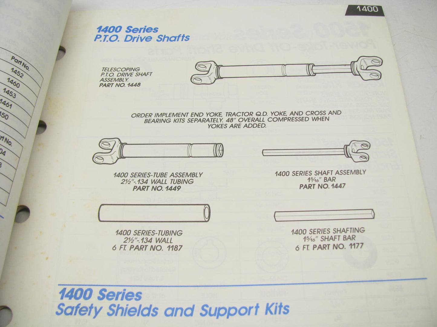 USED - Precision PTO89 PTO Power Take Off / Universal Joints Parts Catalog 1989