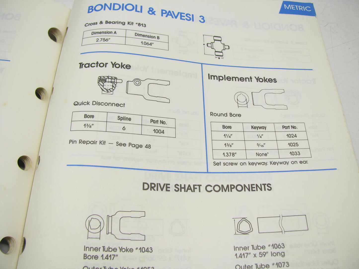 USED - Precision PTO89 PTO Power Take Off / Universal Joints Parts Catalog 1989