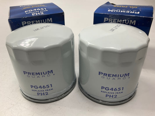 (2) Premium Guard PG4651 Engine Oil Filter