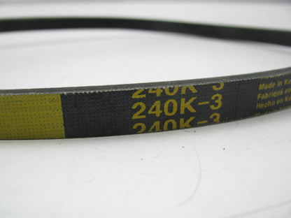 Prestone 240K-3 Serpentine Belt - 0.42'' X 24.50'' - 3 Ribs