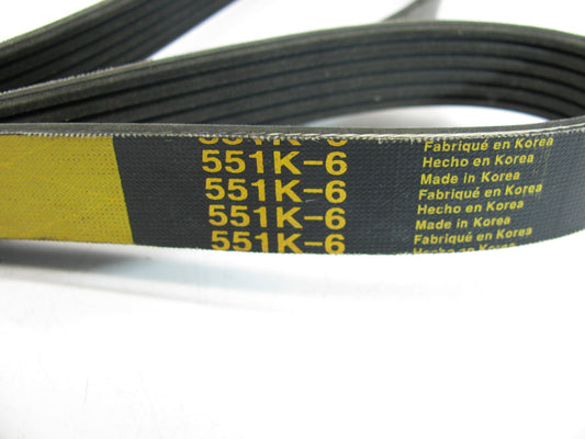 Prestone 551K-6 Serpentine Belt - 0.84'' X 55.00'' - 6 Ribs