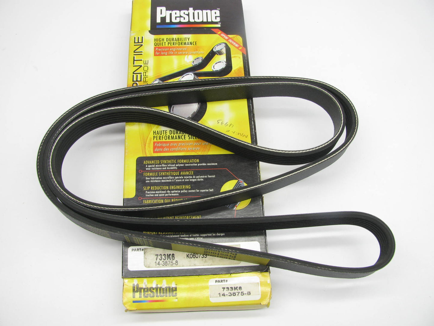 Prestone 733K6 Serpentine Belt - 0.84'' X 73.875'' - 6 Ribs