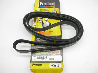 Prestone 858K6 Serpentine Belt - 0.84'' X 86.50'' - 6 Ribs