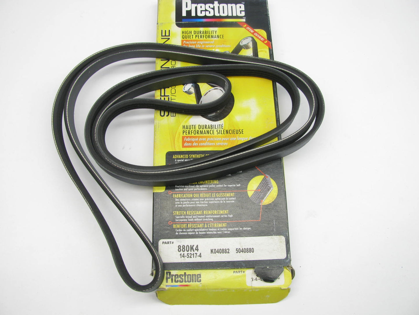 Prestone 880K4 Serpentine Belt - 0.56'' X 88.50'' - 4 Ribs