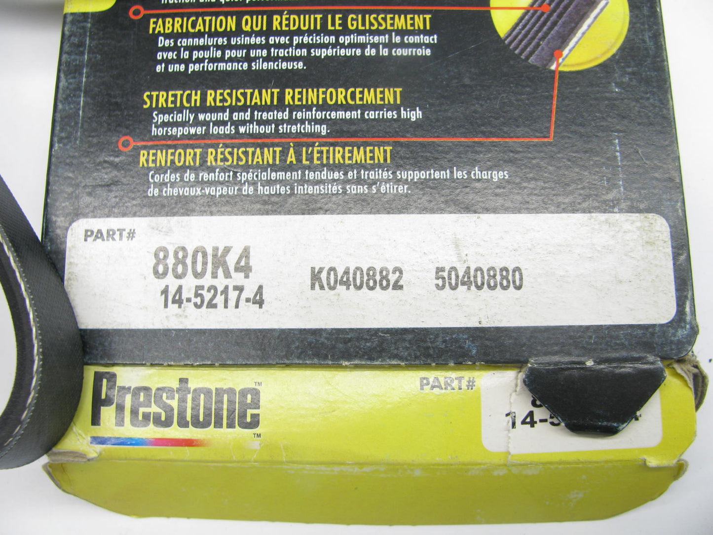 Prestone 880K4 Serpentine Belt - 0.56'' X 88.50'' - 4 Ribs