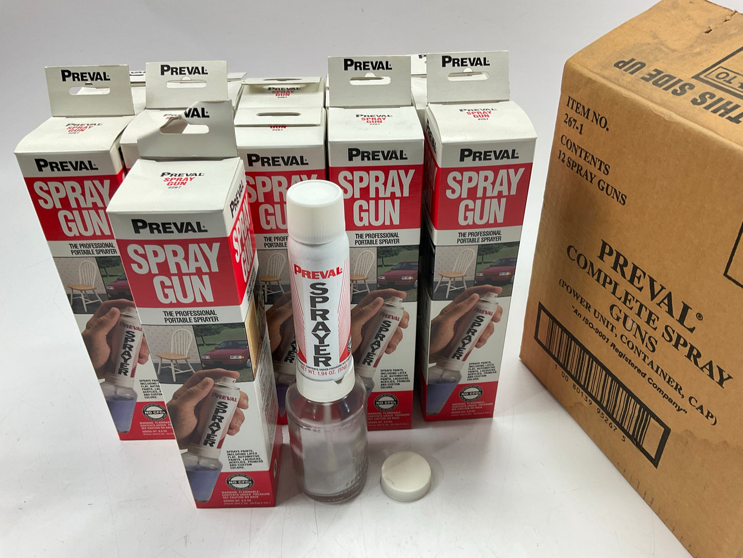 (12) Preval Bottle Sprayer System Fluid Control Paint Metal Steam Any Surface