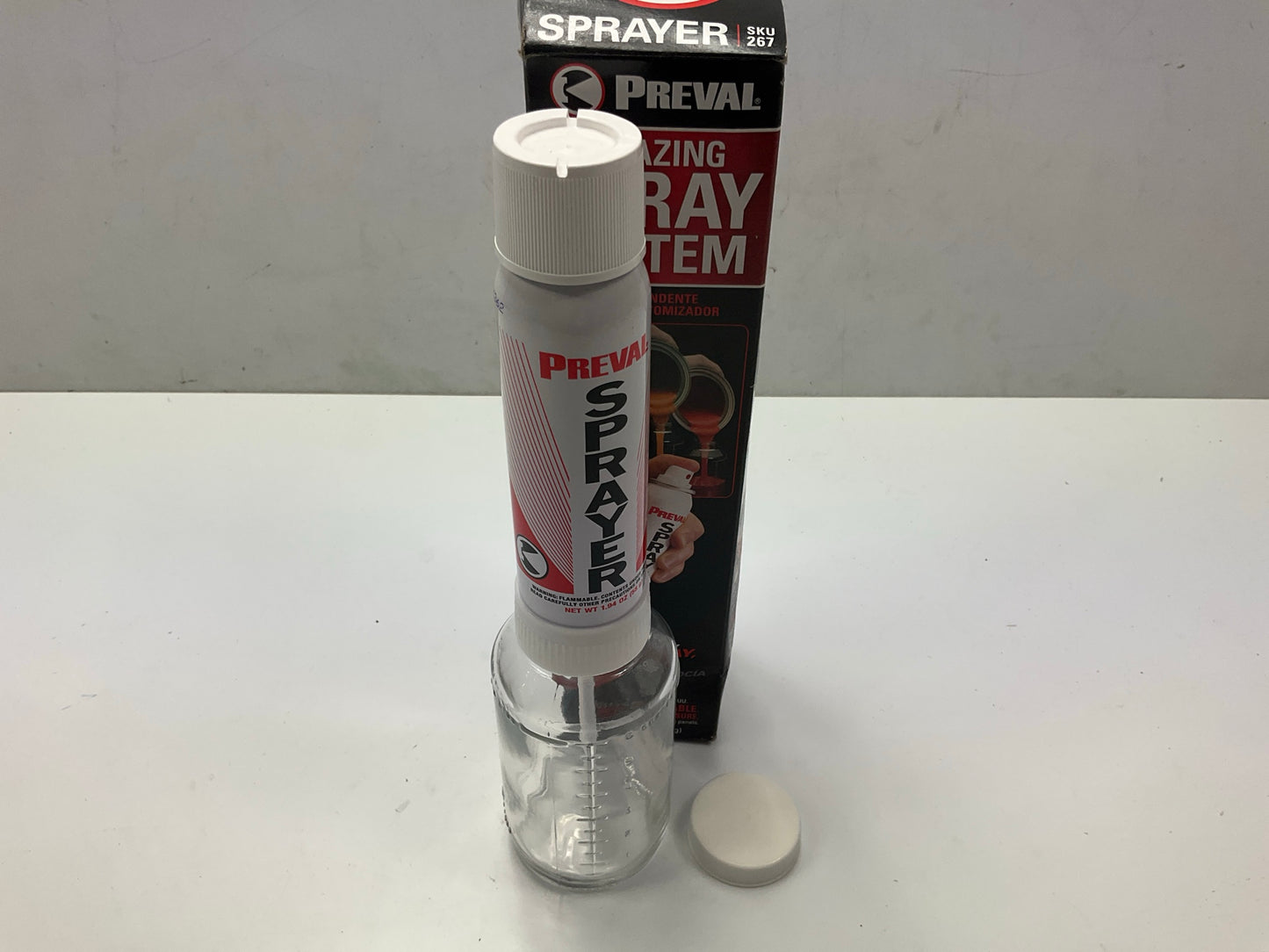 Preval Bottle Sprayer System Fluid Control Paint Metal Steam Any Surface #0267