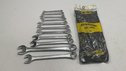 VINTAGE NOS - Kraeuter 56611 11 Piece Metric Combination Wrench Set - USA