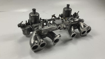 USED Original OEM 240z 4-Screw SU Carburetors With N36 Intake Manifold & Linkage