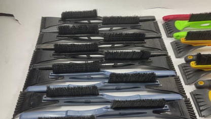35 Assorted Mixed Ice Scrapers & Snow Broom Brushes - ICE SCRAPER Lot #11