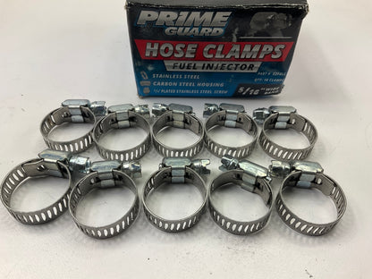 (10) Prime Guard 52FALL Fuel Injector Hose Clamps - Range: 7/32''-25/32''