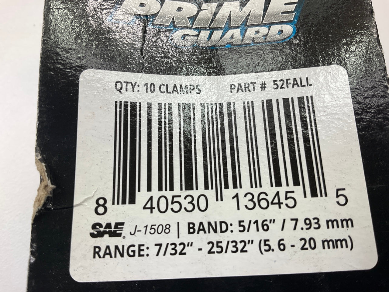 (10) Prime Guard 52FALL Hose Clamps - Range: 7/32''-25/32''