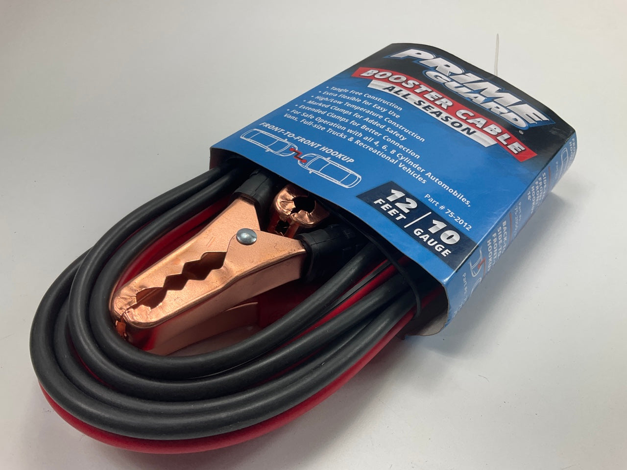 Prime Guard 75-2012 Booster Jumper Cables - 12 FEET, 10 GAUGE