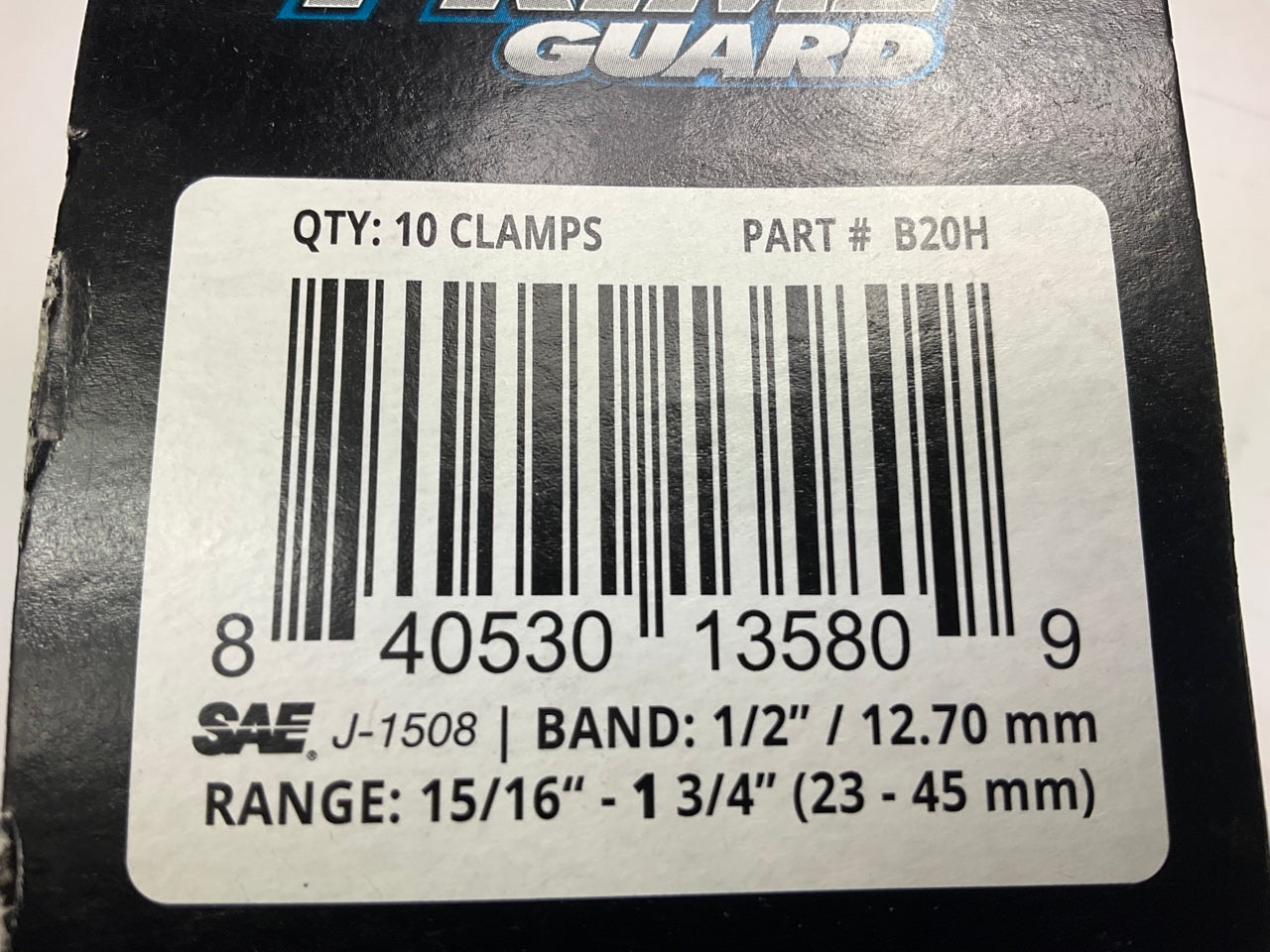 (10) Prime Guard B20H Hose Clamps, Clamping Range: 15/16'' - 1-3/4'' (23mm-45mm)