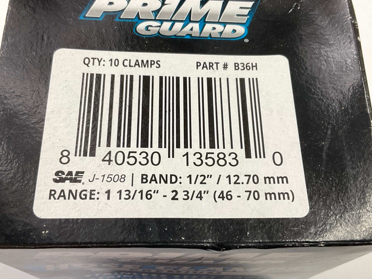 (10) Prime Guard B36H Hose Clamps - Clamping Range: 1-13/16'' To 2-3/4''