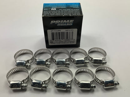 (10) Prime Guard CC12 Hose Clamps - 11/16'' - 1-1/4'' (17-32mm) Clamping Range