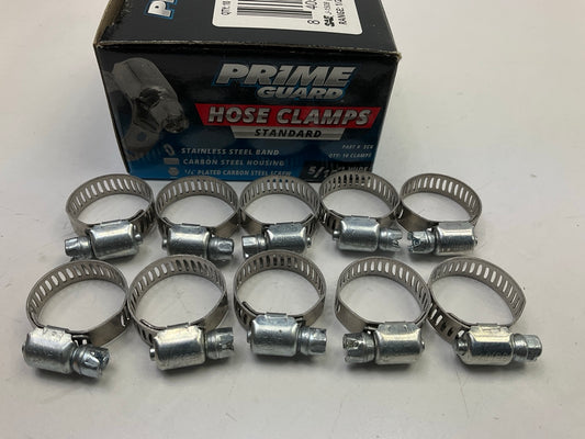 (10) Prime Guard SC6 Hose Clamps -  1/2'' To 15/16'' (13-24mm)