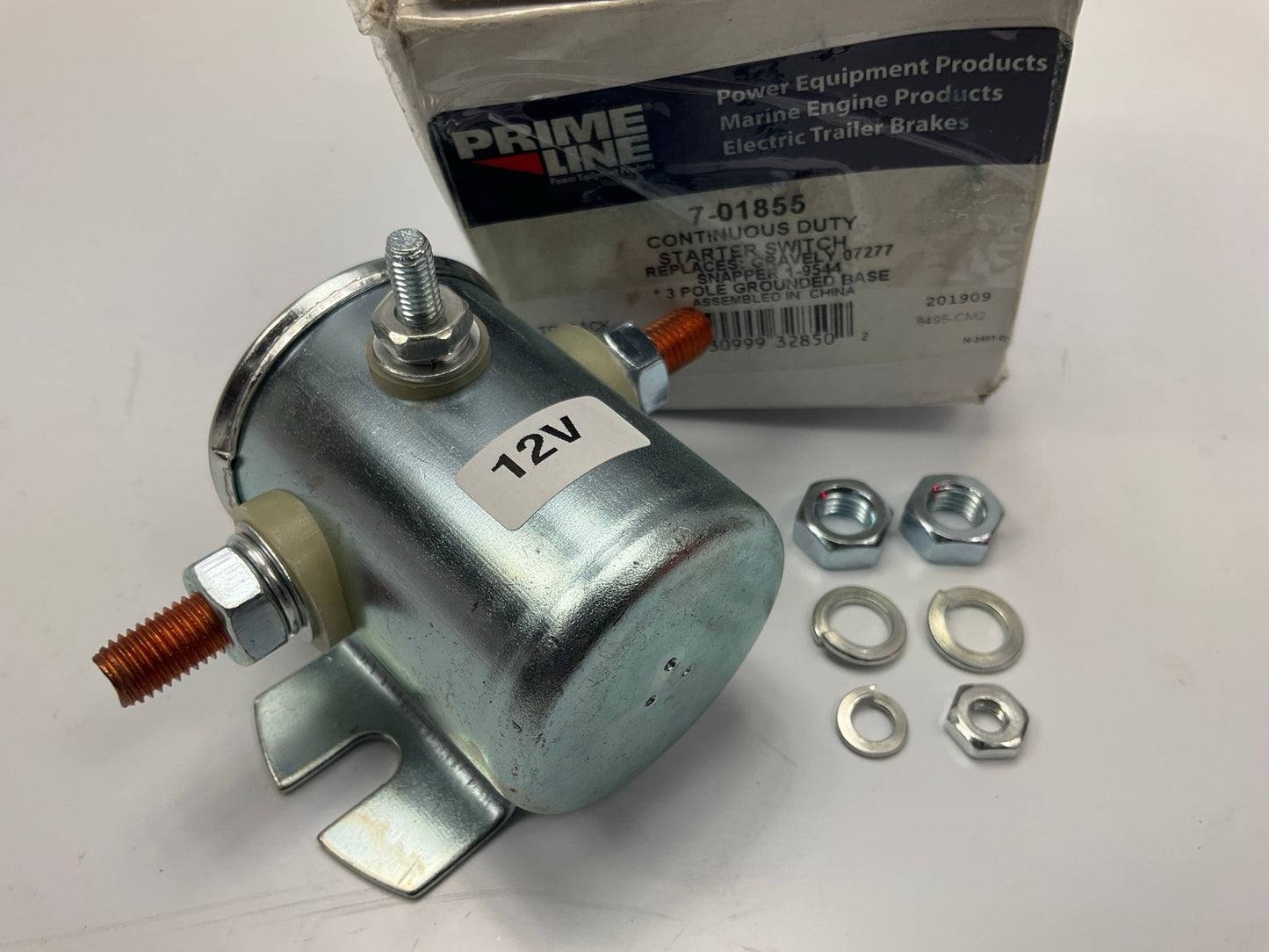 Primeline 7-01855 Starter Solenoid 12V 07277, 1-9544, 007277, 1-9544, 7019544