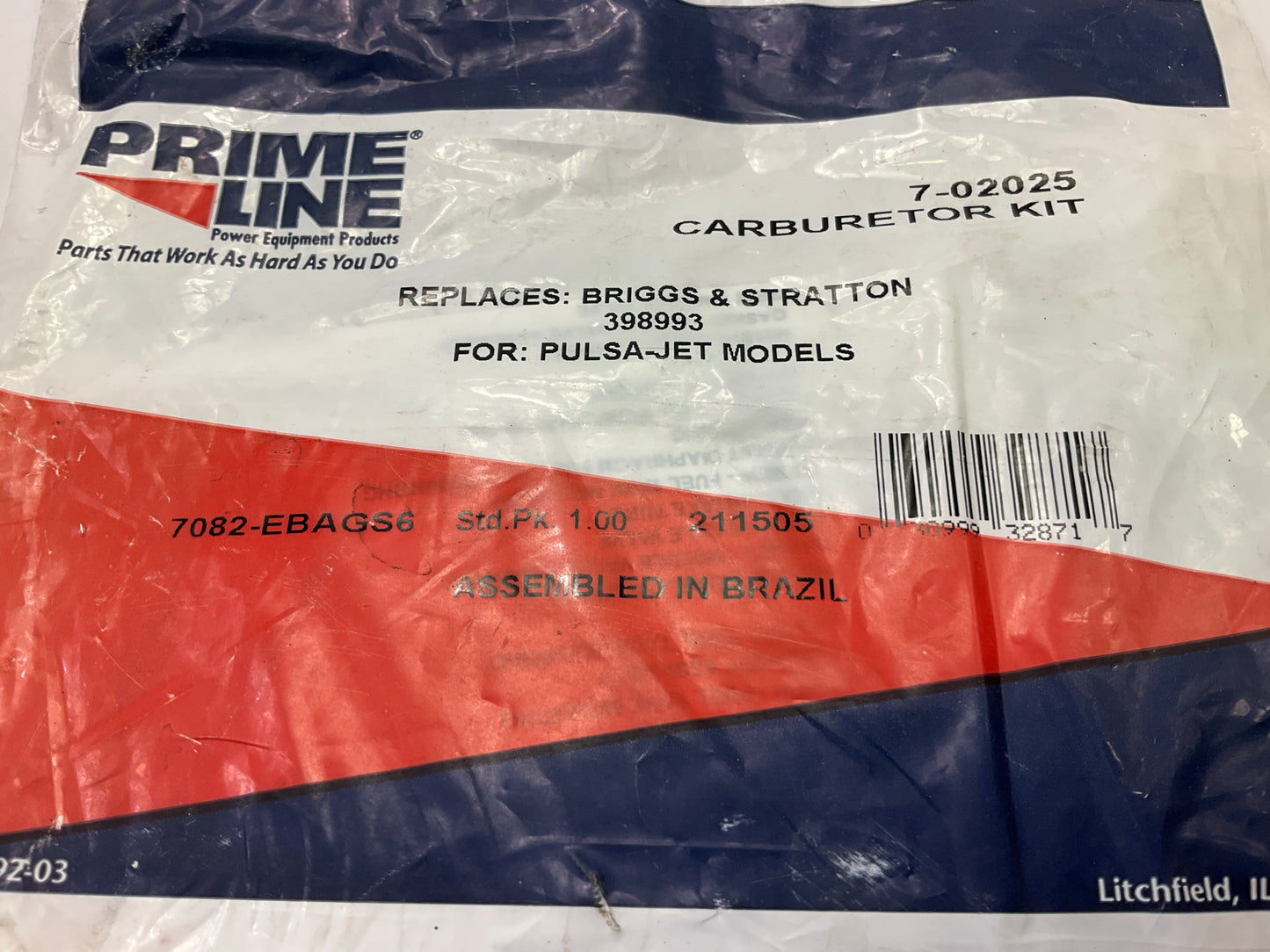 Primeline 7-02025 Carburetor Rebuild Kit 494624, 494625, 398993