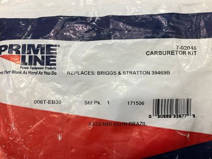 Primeline 7-02046 Carburetor Kit - Replaces Briggs & Stratton 394698, 299852