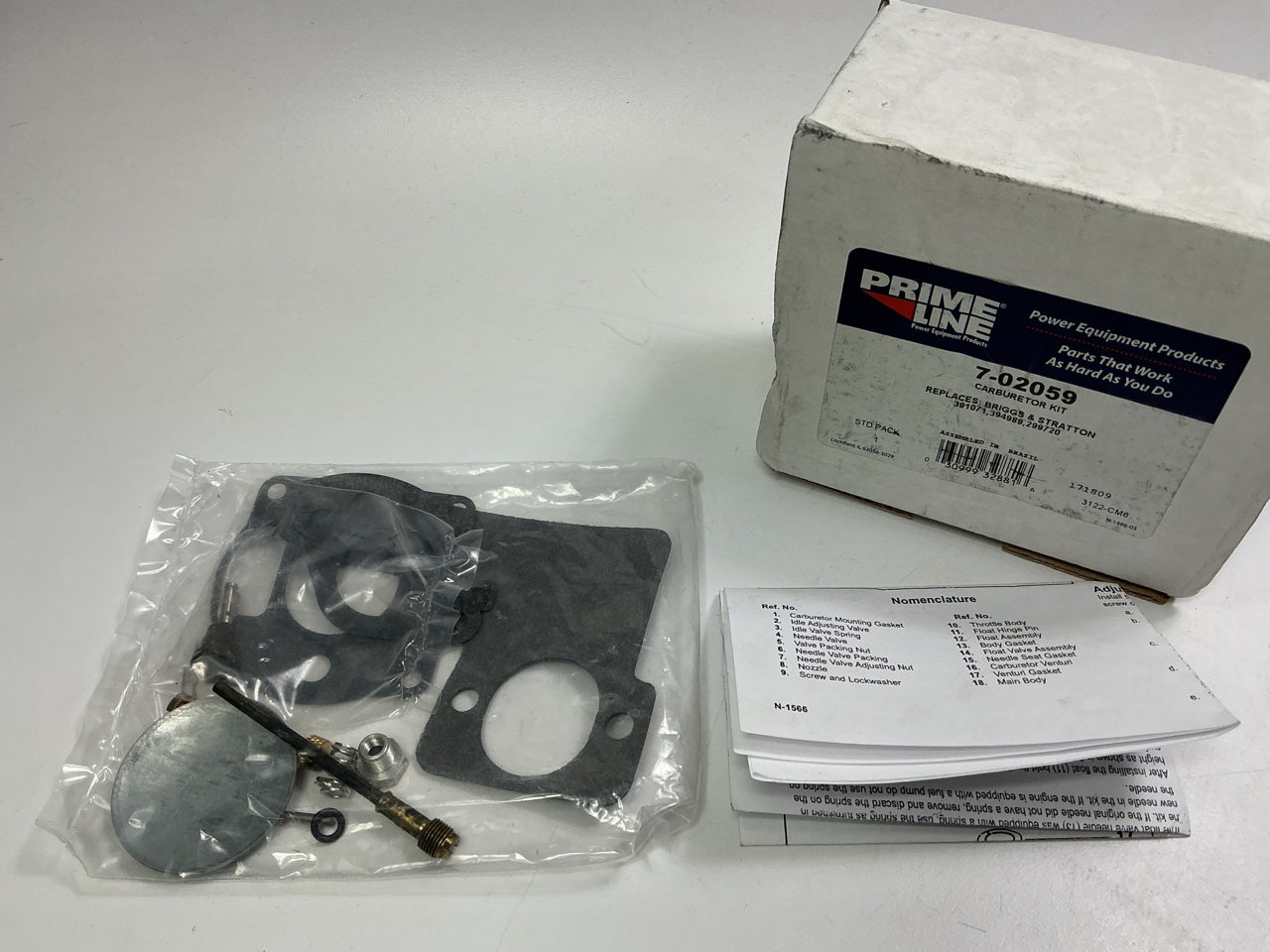 Primeline 7-02059 Carburetor Repair Kit 391071, 394989, 299720