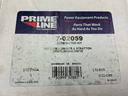 Primeline 7-02059 Carburetor Repair Kit 391071, 394989, 299720