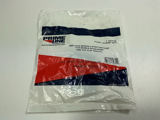 Primeline 7-02109 Fuel Pump Repair Kit Replaces: BRIGGS & STRATTON 393397